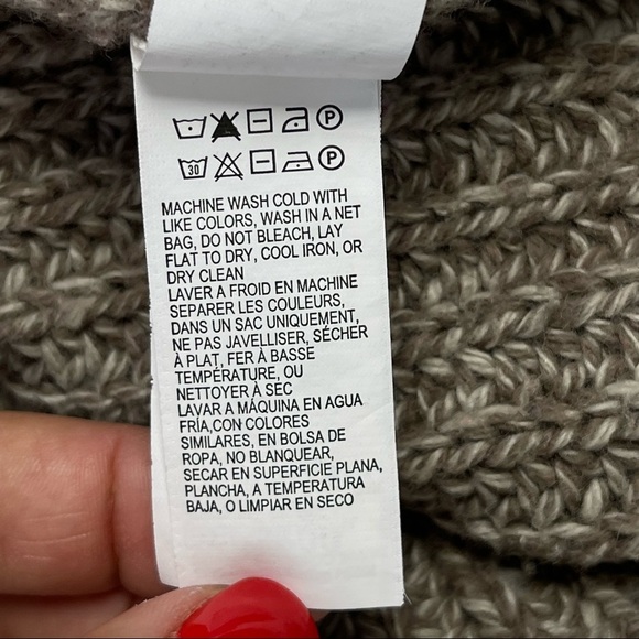 Lucky Brand Women's Cable Knit Sweater Brown Wool Blend size Large - Picture 8 of 12